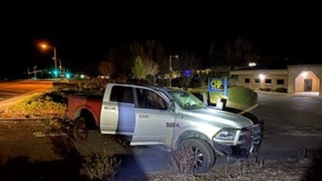 A suspected drunken driver is accused of crashing into the California Highway Patrol's office in Red Bluff on Sunday.