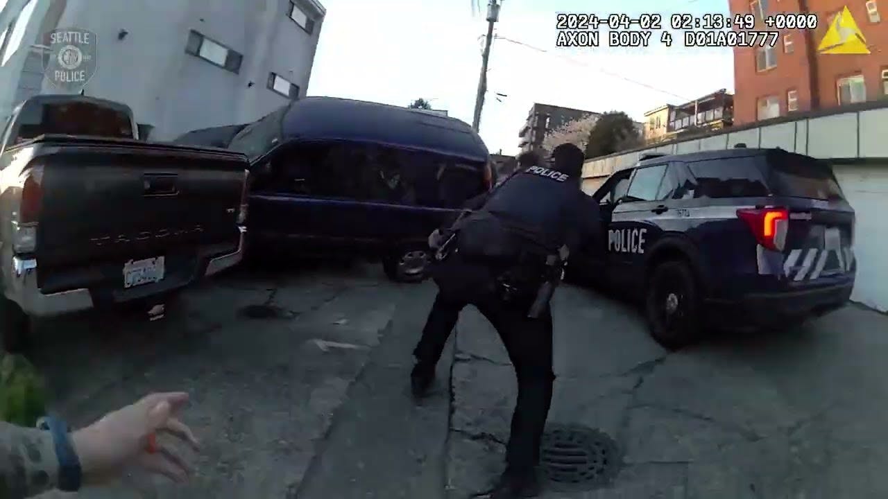 Video: Suspect in Stolen SUV Nearly Hits Family Fleeing Sattle Police ...