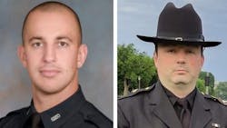 Syracuse, NY, Police Officer Michael E. Jensen (left) and Onondaga County Sheriff&apos;s Lt. Michael Hoosock.