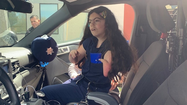 The Willits, CA, Police Department recently hosted a 'Cop For a Day' for Eva, a 15-year-old girl who suffers from 'a rare disorder which limits her mobility.'
