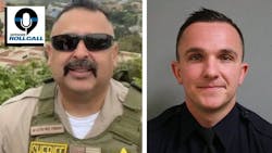 Los Angeles County Sheriff&apos;s Deputy Alfredo &apos;Freddy&apos; Flores (left) and Oakland Police Officer Jordan Wingate.