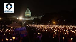 Thousands attended the 34th Annual Candlelight Vigil hosted by the National Law Enforcement Officers Memorial Fund took place on the National Mall in Washington, D.C., in 2022.