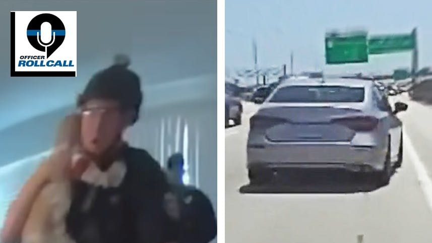 A Surprise, AZ, police officer rescues a 6-month-old baby shot and wounded during a hostage situation. Florida Highway Patrol troopers chase down a driver who tried to steal a vehicle during a test drive.