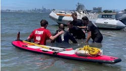 Alameda, CA, police and firefighters worked quickly to free a teen stuck in mud near a boat ramp as the tide rose Wednesday.