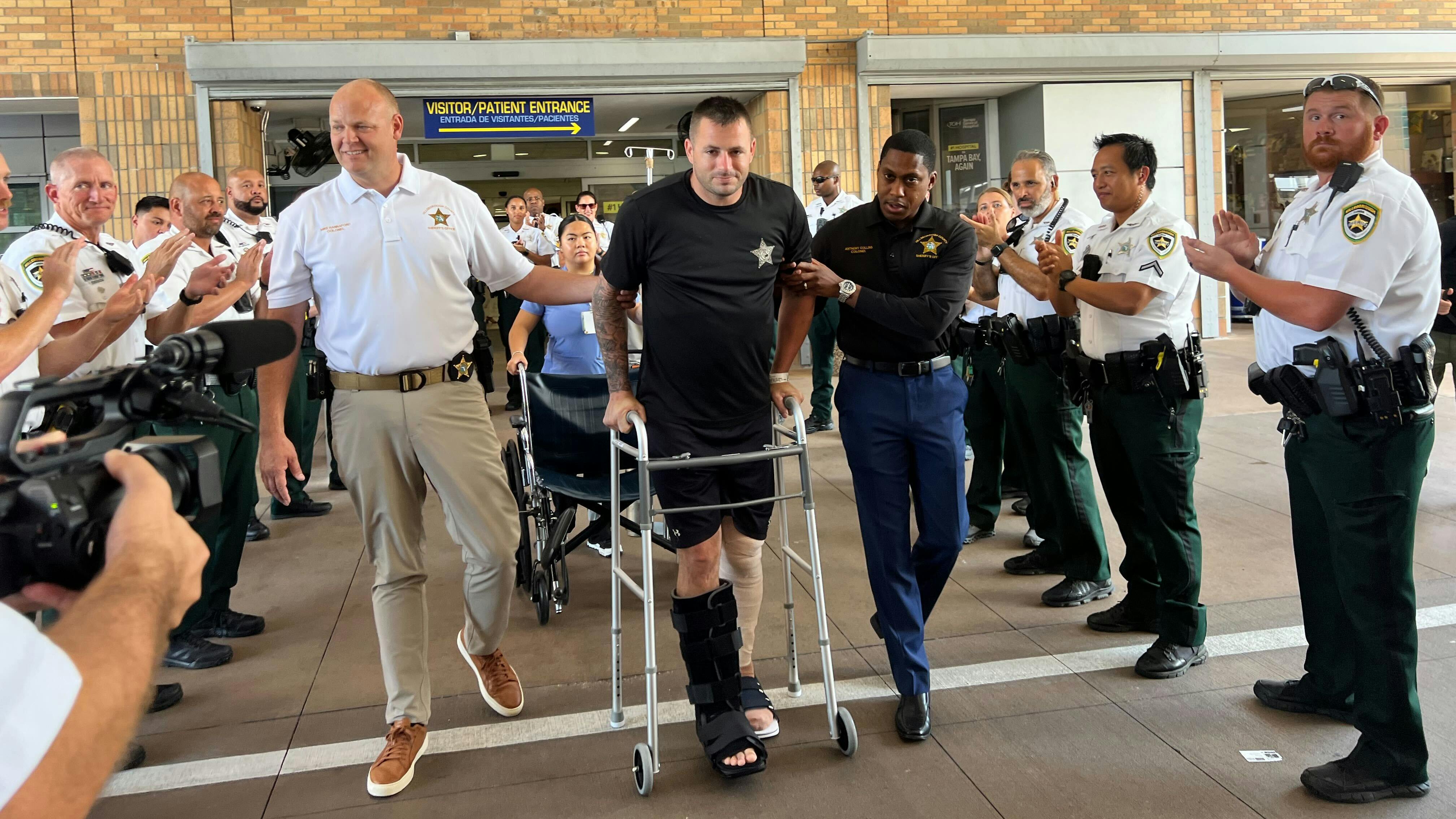 A Hillsborough County Sheriff's Deputy Kalin Hall, who was seriously injured after he was struck by a fleeing suspect last week, has been released from the hospital.
