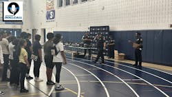 Kids participate in the Lawrence, MA, Police Department's junior cadet academy in July. Kids participate in the Lawrence, MA, Police Department's junior cadet academy in July.