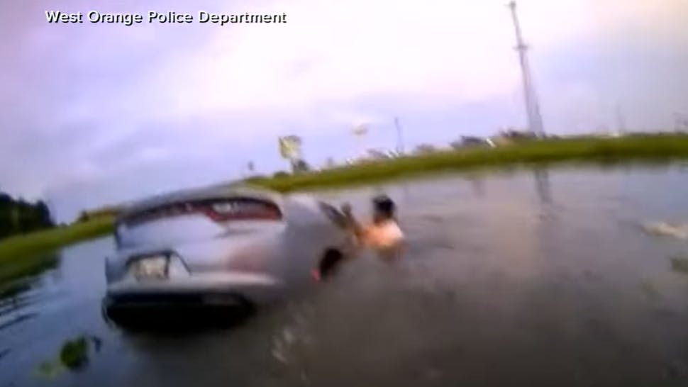 west_orange_police_submerged_car_rescue_tx