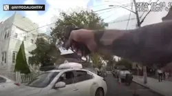 Wild bodycam video of police chase in Queens