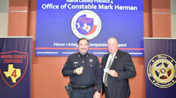 Harris County Deputy Constable Maher Husseini, left, with Precinct 4 Constable Mark Herman,