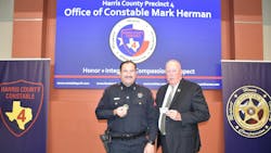 Harris County Deputy Constable Maher Husseini, left, with Precinct 4 Constable Mark Herman, Harris County Deputy Constable Maher Husseini, left, with Precinct 4 Constable Mark Herman,