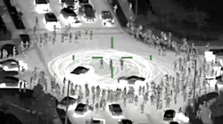 Pandemonium was recorded from above as state troopers and deputies closed in on an illegal street takeover that drew hundreds to an intersection near Tampa, Florida.