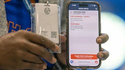 The Centegix Crisis Alert System is used during a demonstration at Columbia High School in Decatur on Thursday, Aug.3, 2023. The Centegix Crisis Alert System is used during a demonstration at Columbia High School in Decatur on Thursday, Aug.3, 2023.