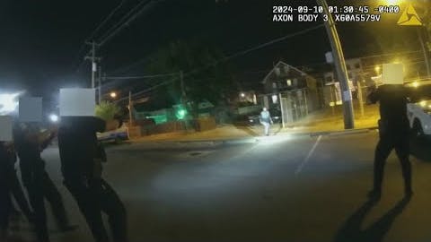 Video Officers Stop Man Armed with Knives Outside Ohio Police
