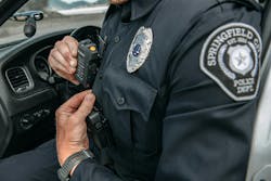An officer is seen wearing the WM800 Wireless Remote Speaker Microphone designed for APX NEXT An officer is seen wearing the WM800 Wireless Remote Speaker Microphone designed for APX NEXT