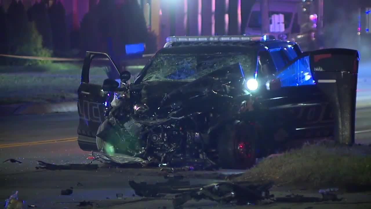 SCENE VIDEO: Two dead, two hospitalized in crash involving police in Warren