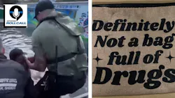 Hillsborough County, FL, sheriff's deputy rescue a 14-year-old boy stranded in Hurricane Milton flooding (left). A stolen car stop led Portland, OR, police to discover fentanyl and meth inside a bag declaring that no drugs were inside it.