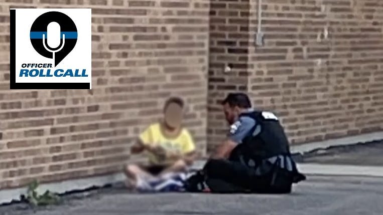 Colorado Springs, CO, Police Officer Craig Johnson talks with a distressed 9-year-old runaway.