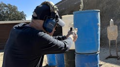 The setup simulated an 'L-Shaped' corridor, where at least one target could not be seen until the officer rounded the corner. This also could be escalated to a headshot, incorporating a failure drill. The setup simulated an 'L-Shaped' corridor, where at least one target could not be seen until the officer rounded the corner. This also could be escalated to a headshot, incorporating a failure drill.