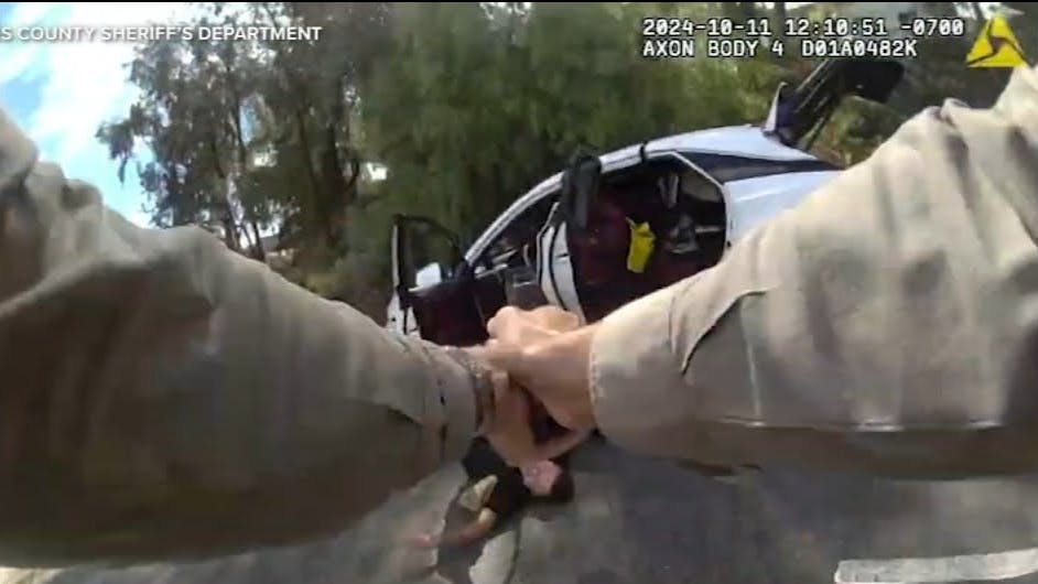 Bodycam video shows deputies shooting man who shot into car carrying child, woman in Castaic