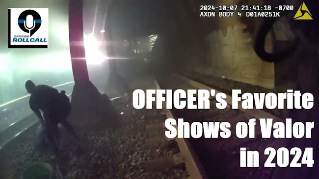 A Seattle police officer saved a man who fell 25 feet onto tracks before a train came barrelling through in October. It's one of the stories that made the cut as one of OFFICER Magazine's favorite examples of law enforcement valor in 2024.