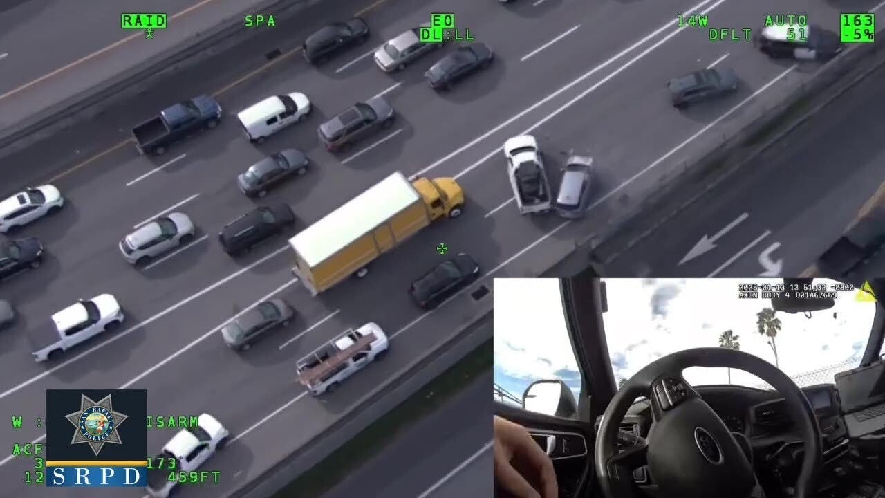 Helicopter video shows wild CHP chase with wrong-way driver on California freeway | KTVU