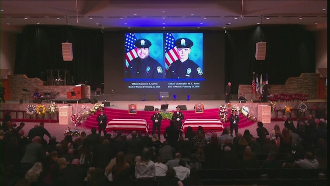 “their Legacy Is Not Defined By How They Left Us, But How They Lived, And The Countless Lives They Touched While They Were Here,” Said Virginia Beach Police Chief Paul Neudigate During A Memorial Service For Officers Cameron Girvin And Christopher Reese