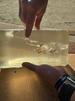 The SIM-X cartridges delivered consistent performance in all media. Notice the striations emanating from the path of the bullet after the bullet settles in the media. The SIM-X cartridges delivered consistent performance in all media. Notice the striations emanating from the path of the bullet after the bullet settles in the media.