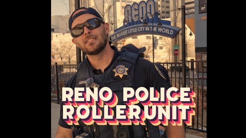 For April Fools' Day, the Reno Police Department unveiled its new Roller Unit, complete with officers on rollerskates.
