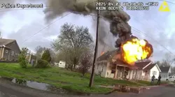 Body Camera Footage Captured Christopher Police Officers And Other First Responders Racing To Help A Colleague When A Porch Collapsed During A House Fire, Trapping A Firefighter