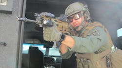 A member of Calvert County, MD, Sheriff's Office's SWAT unit. A member of Calvert County, MD, Sheriff's Office's SWAT unit.