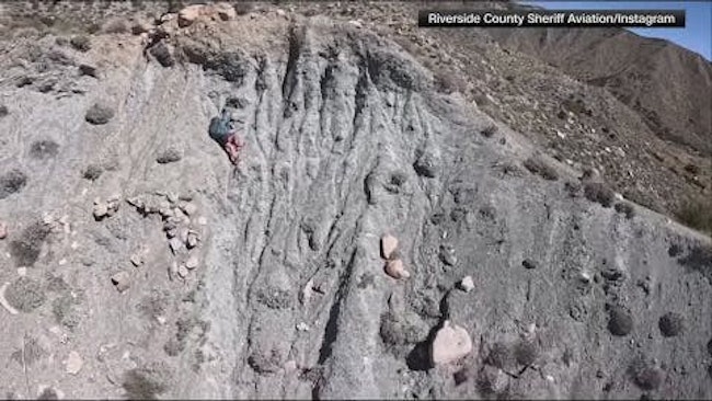 Riverside County Sheriff's Deputies Needed The Agency's Helicopter To Execute 'an Intense, Technical Rescue' Of A Hiker Who Had Been Desperately Hanging Onto A Cliff Outcropping For An Hour