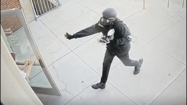 A Stoneham Police Officer, Court Officers And Additional Responding Officer Had To Use A Taser To Finally Subdue A Man Wearing A Gas Mask And Helmet As He Assaulted People And Deployed Pepper Gas In Woburn District Court