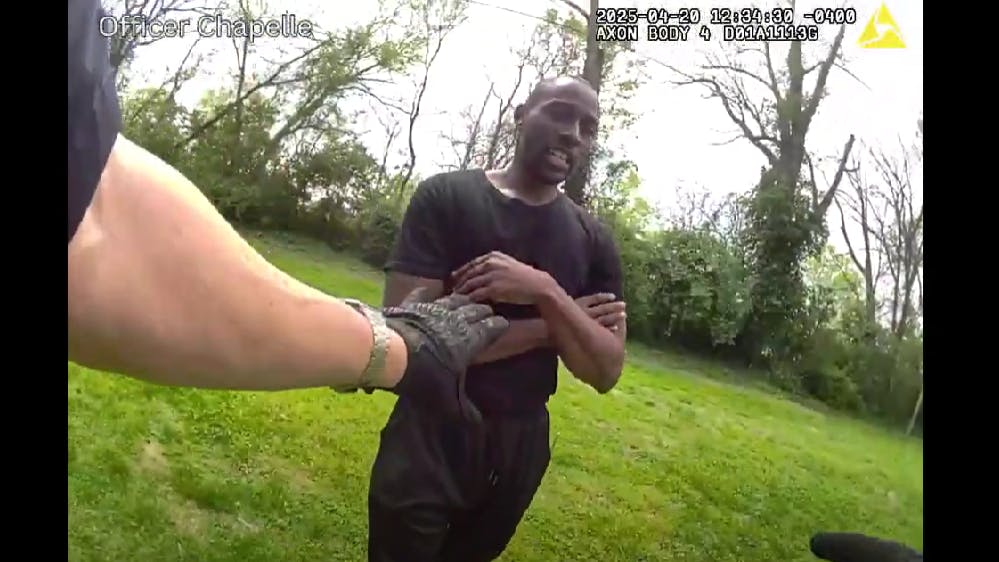 Louisville Police Were Talking With A Man Accused Of Breaking Into A Home And Breaking Windows At An Apartment Complex When The Suspect Grabbed A Knife And Lunged At An Officer