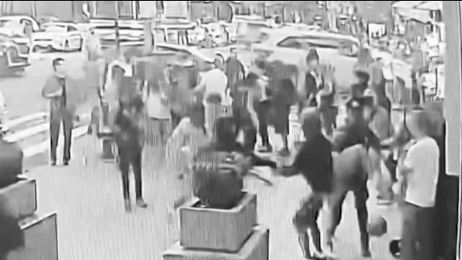 Two Nypd Officers Were Assaulted With Scooters, Bottles, Basketballs And Other Makeshift Weapons In A 'planned Attack' By Members Of An Offshoot Of A Venezuelan Street Gang