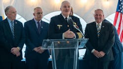 Retired Chief of the U.S. Capitol Police Thomas Manger accepts the Lifetime Achievement Award. Retired Chief of the U.S. Capitol Police Thomas Manger accepts the Lifetime Achievement Award.