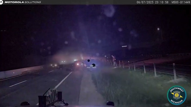 A Michigan State Police Trooper Was Conducting A Traffic Stop In Berrien County When A Man Accused Of Driving Under The Influence Veered Off The Road And Crashed Into The Trooper's Cruiser