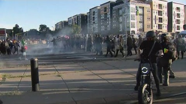 Demonstrators Protesting The Trump Administration Clashed With Denver Police As Thousands Marched Downtown, With Some Participants Throwing Projectiles At Officers