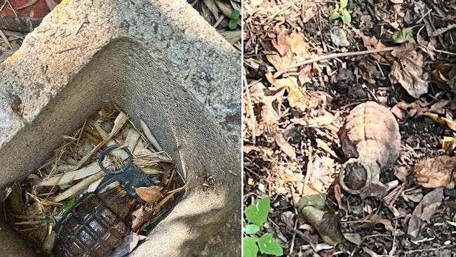 The Stamford, CT, police bomb squad disposed of two grenades found in Norwalk on Monday. A grenade discovered on the side of the road was disabled and inert, but a grenade found in a residential back yard was found to be live.