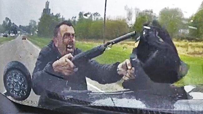 A 38 Year Old Man Was Shot And Wounded By Macon County Sheriff's Deputies After Stealing A Cruiser Near Macon And Refusing To Drop A Stolen Police Shotgun And A Knife