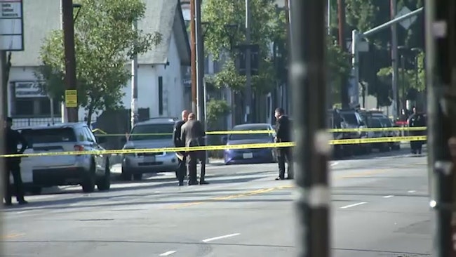 An Lapd Officer On A Gang Enforcement Detail Is In Stable Condition After Being Shot And Seriously Wounded During A Short Pursuit While Trying To Stop And Question A Suspect In The Exposition Park Area