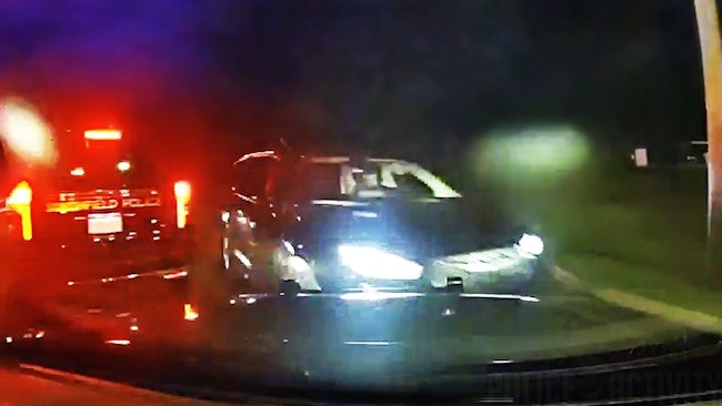 Two Southfield Police Officers Were Injured After Alleged Tire Thieves Slammed Into The Officers' Cruiser Before One Of The Suspect's Tried To Escape Authorities By Jumping In A Pond