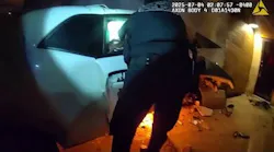 An Alleged Drag Racer Who Refused To Stop For Atlanta Police Crashed Into A Vacant Gas Station, And The Responding Officers Smashed A Window To Rescue The Passenger As A Fire Broke Out Beneath The Car