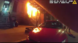 While responding to reports of a shooting following a July 4 fireworks display in Albany, New York State Police troopers discovered an apartment fire and began evacuating