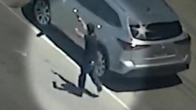Tv News Footage Captured A Man Who Appeared To Be Firing At Federal Agents As Protesters Clashed With Authorities During An Immigration Raid In Camarillo