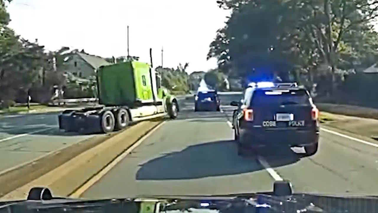 A Suspect In A Stolen Bobtail Semi Truck Rolled Over Medians, Weaved Between Cars And Drove On The Wrong Side Of The Road As The Driver Tried To Flee Dallas Police Officers