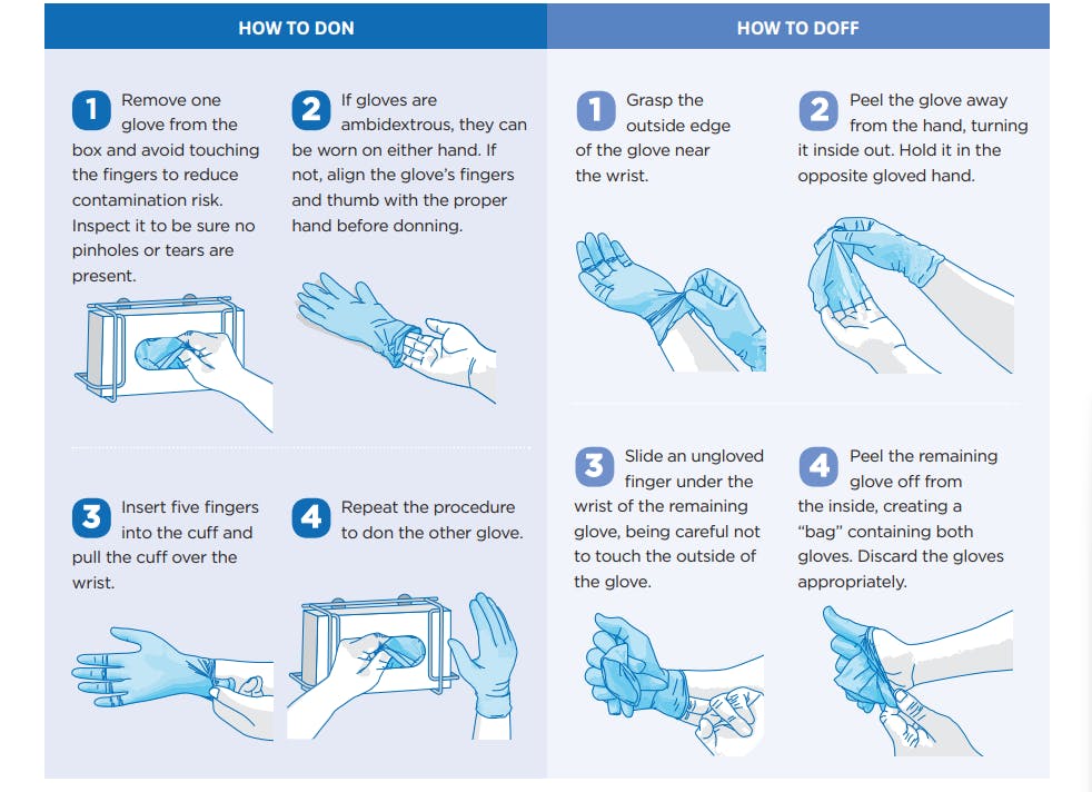 ansellexaminationglovedonningdoffing