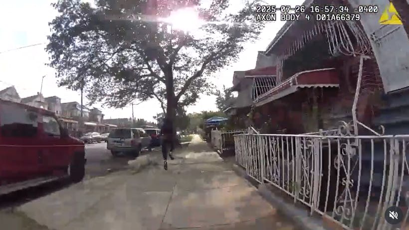 NYPD officers responding to reports of a shooting on July 26 pursued and tackled a 15-year-old male who allegedly opened fire at another person on the street.