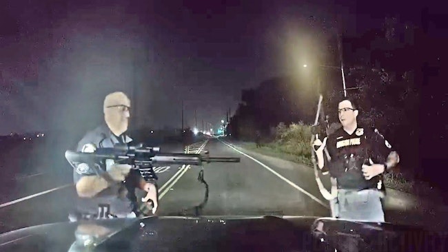 A Houston Police Officer Was Struck In The Leg When An Armed Suspect Began Shooting At Authorities Investigating A Report Of A Suspicious Person Along A Roadway