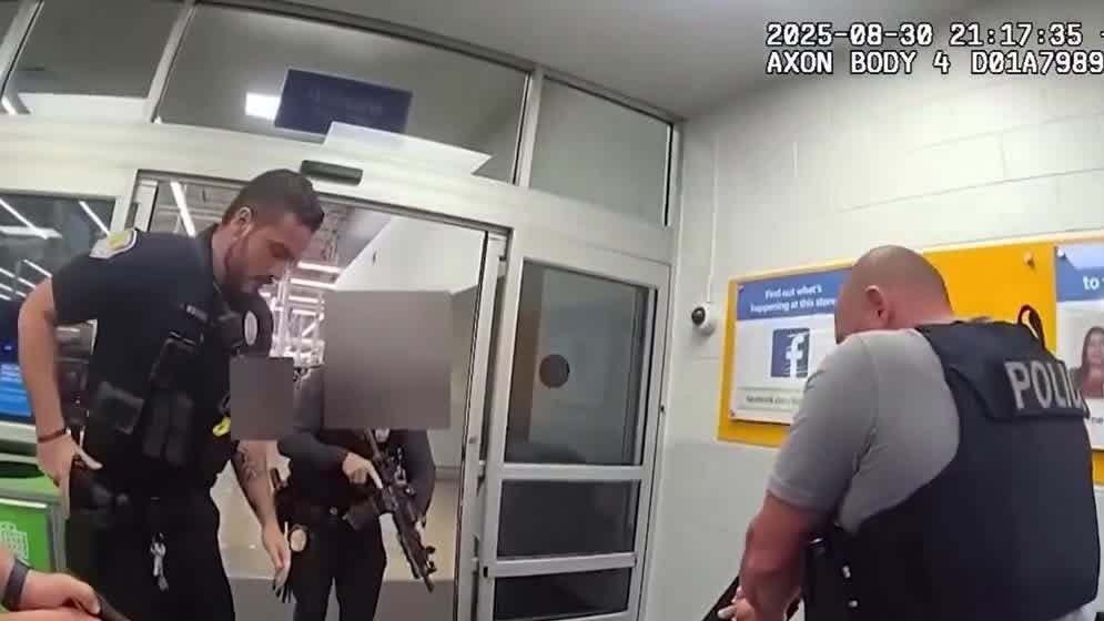 Recently released body camera footage captured Fort Pierce police officers subduing and arresting a man accused of waving a machete while walking through a Walmart before swinging the blade at officers.