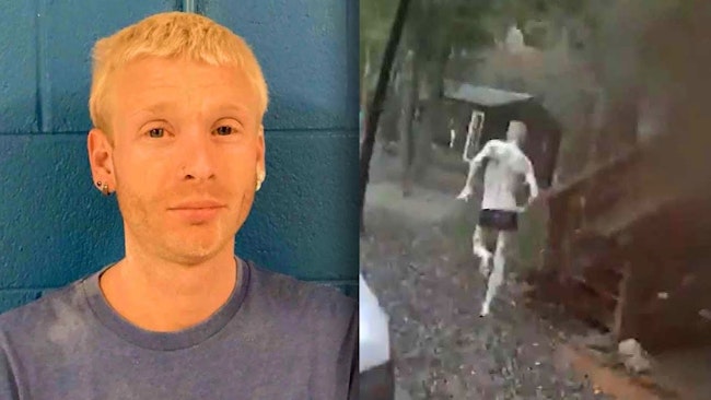 When Idaho Springs police confronted a man wanted on a felony warrant at a hot springs spa, the suspect tried to elude officers on foot while still covered in mud and wearing a Speedo following a mud bath.